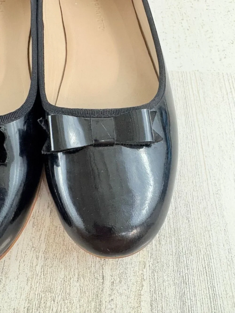 Elephantito Black Patent Ballet Flats Shoes Girls Sz 34 3